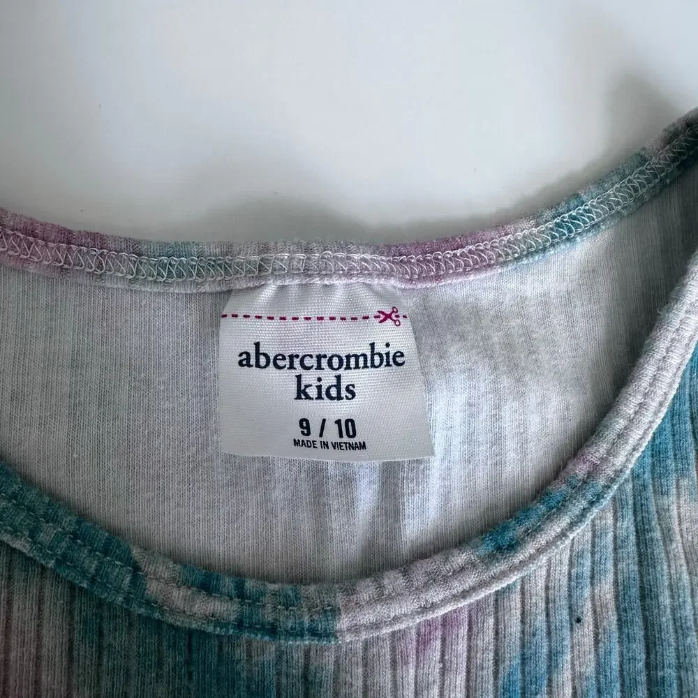 Abercrombie Kids Tie-Dye Ribbed Tee - Girls Size 9/10